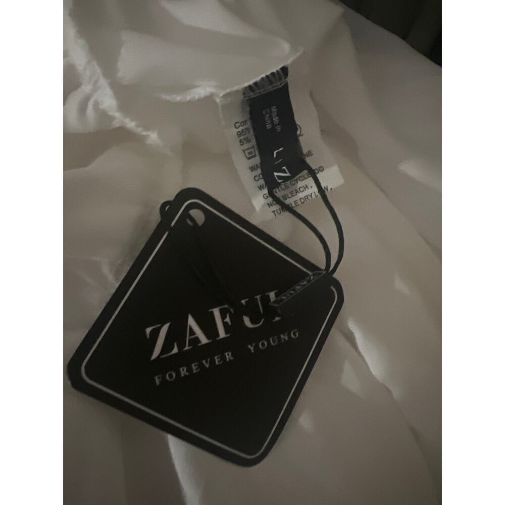 Zaful Square Neck Off the Shoulder Lantern Sleeve Tie Back Dress NWT Size 6 - Picture 12 of 14